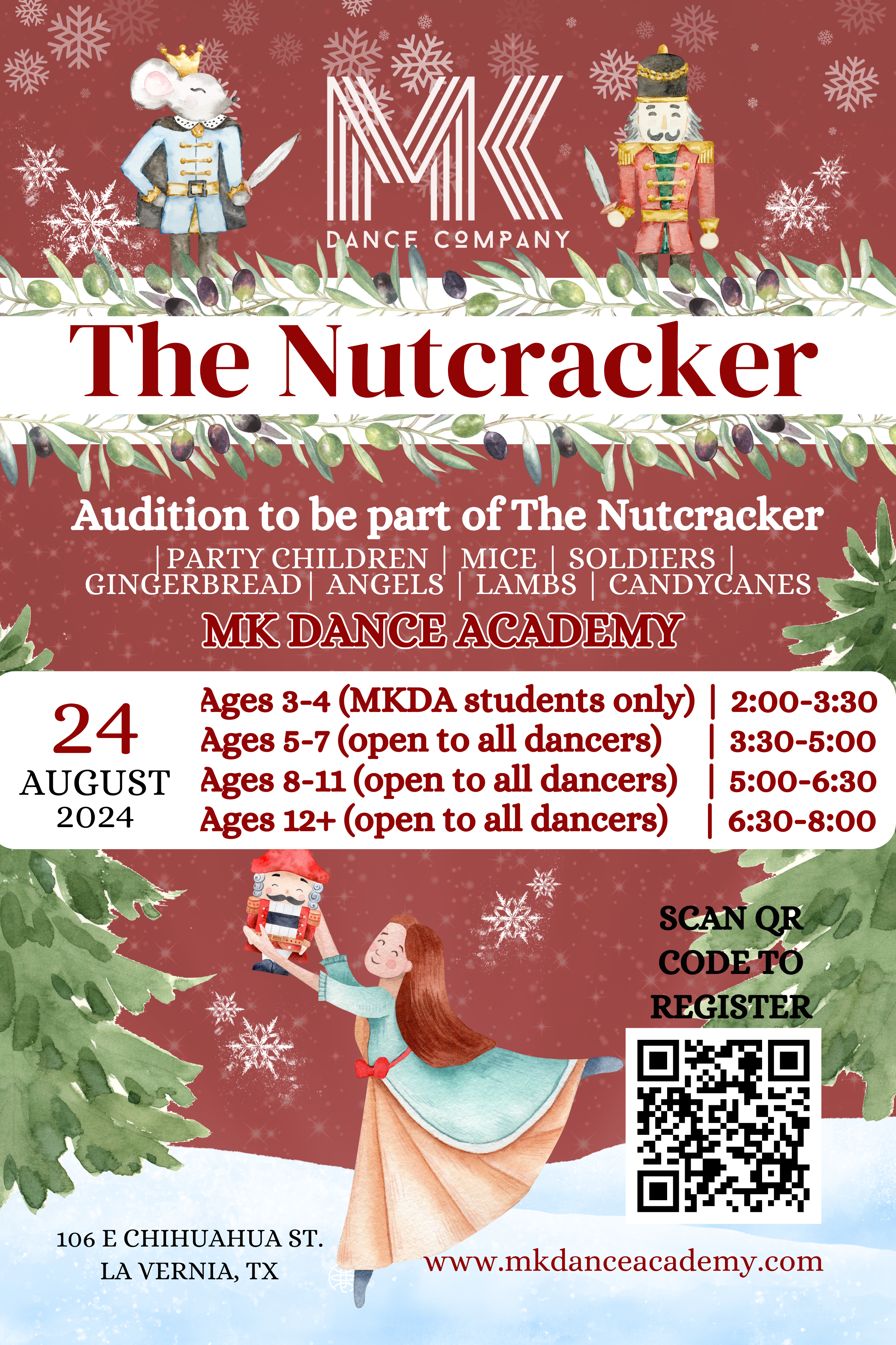 nutcracker, children's ballet, dance studio lavernia, lavernia dance studio, MK dance academy