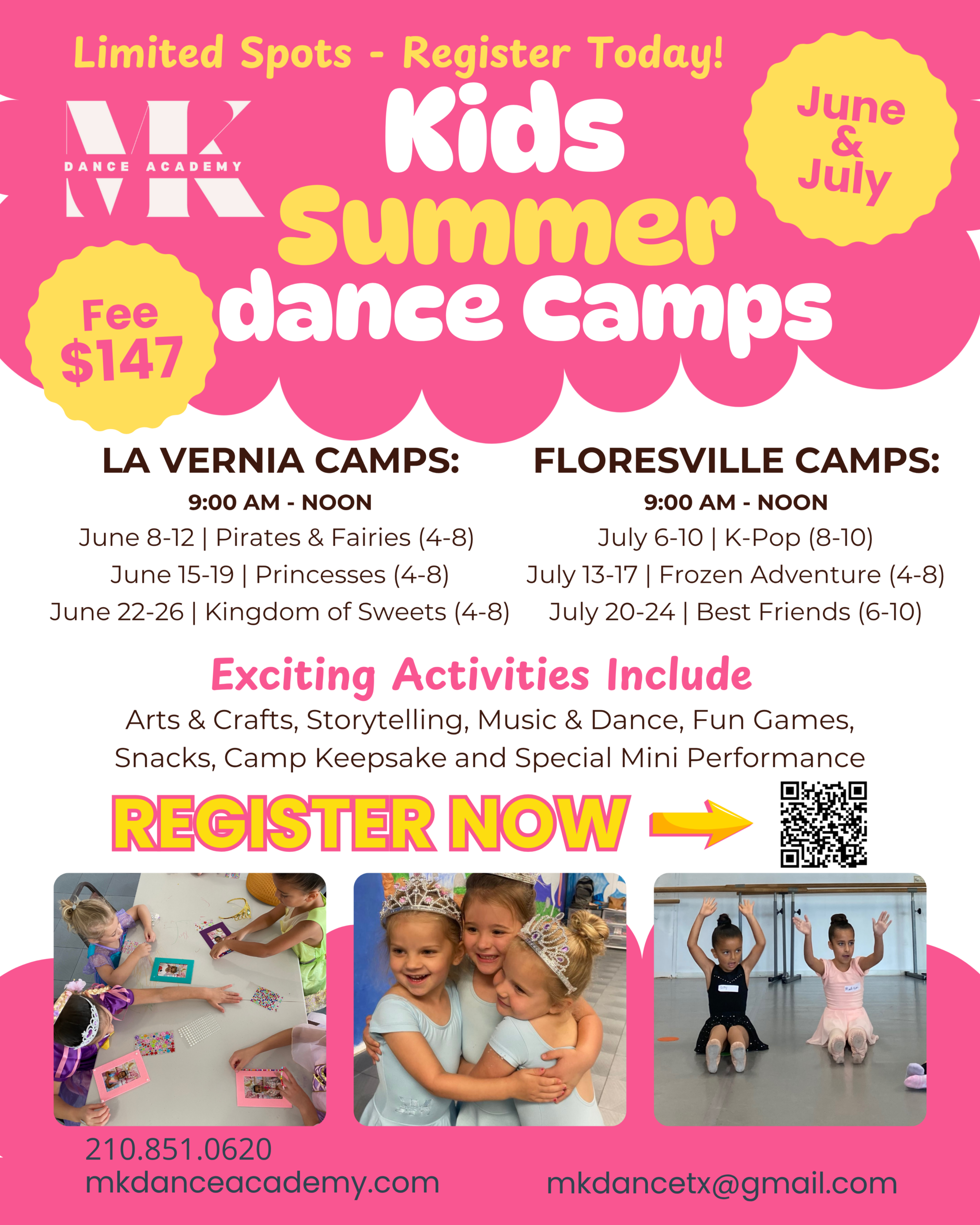 MK Summer Dance Camp, local dance camps, Floresville, Lavernia TX